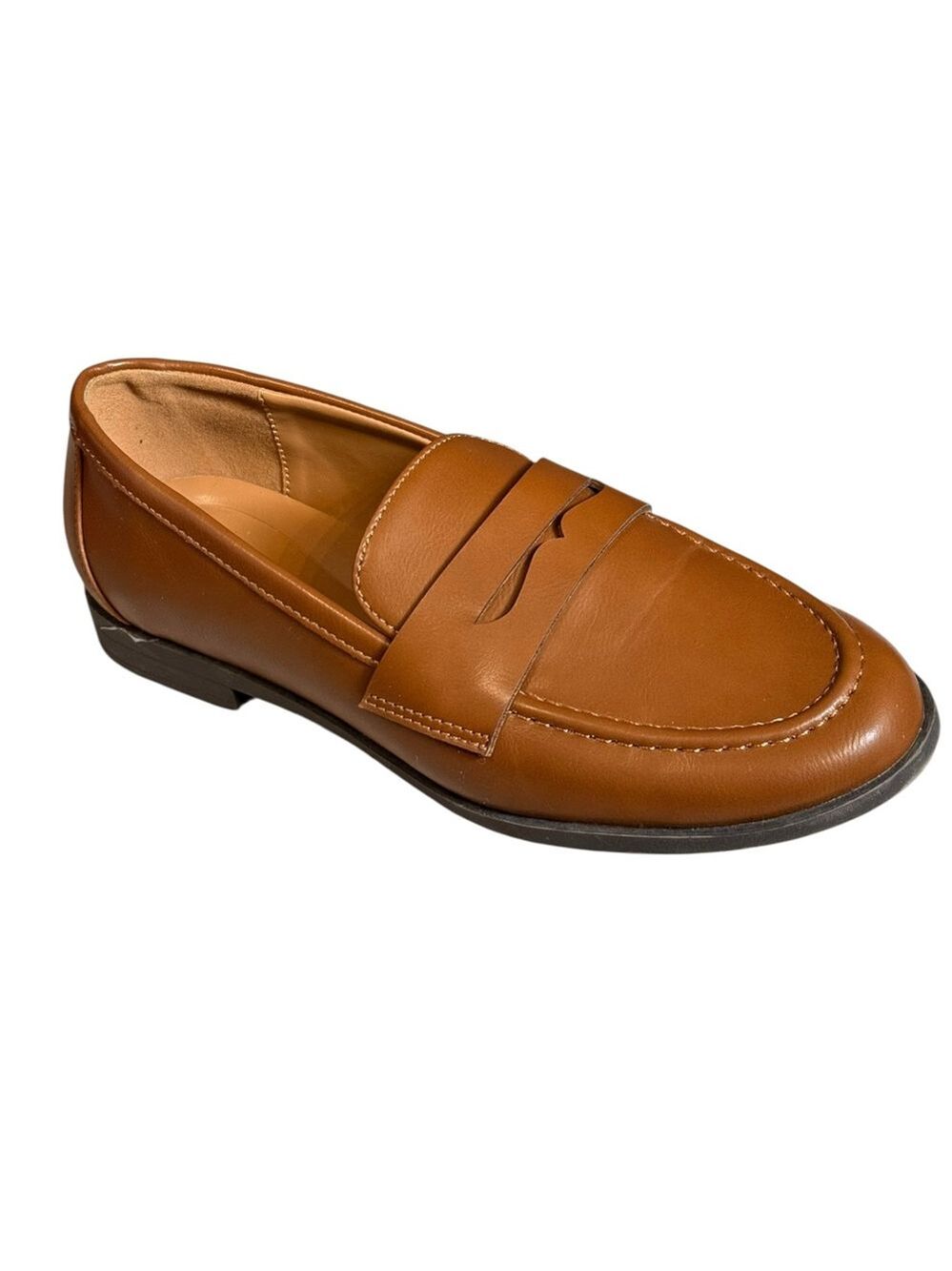 Kensie Gitty Penny Loafers Cognac Brown 6.5M - Picture 5 of 9
